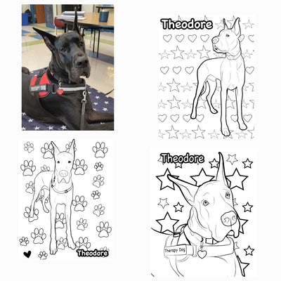 coloring book for Misfit Hounds