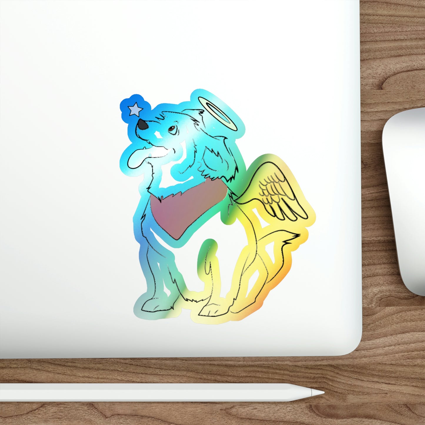 Angel Pup Holo Sticker
