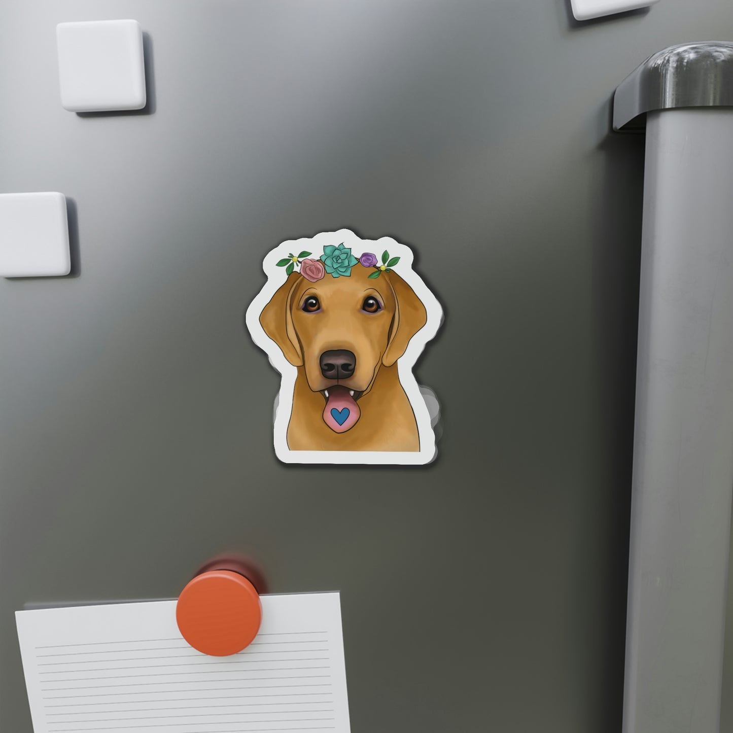 Flower Crown Pup Magnet