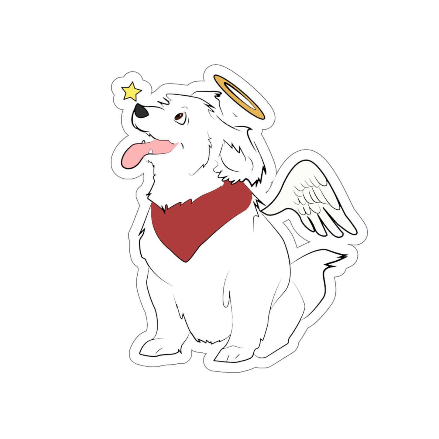 Angel Pup Sticker