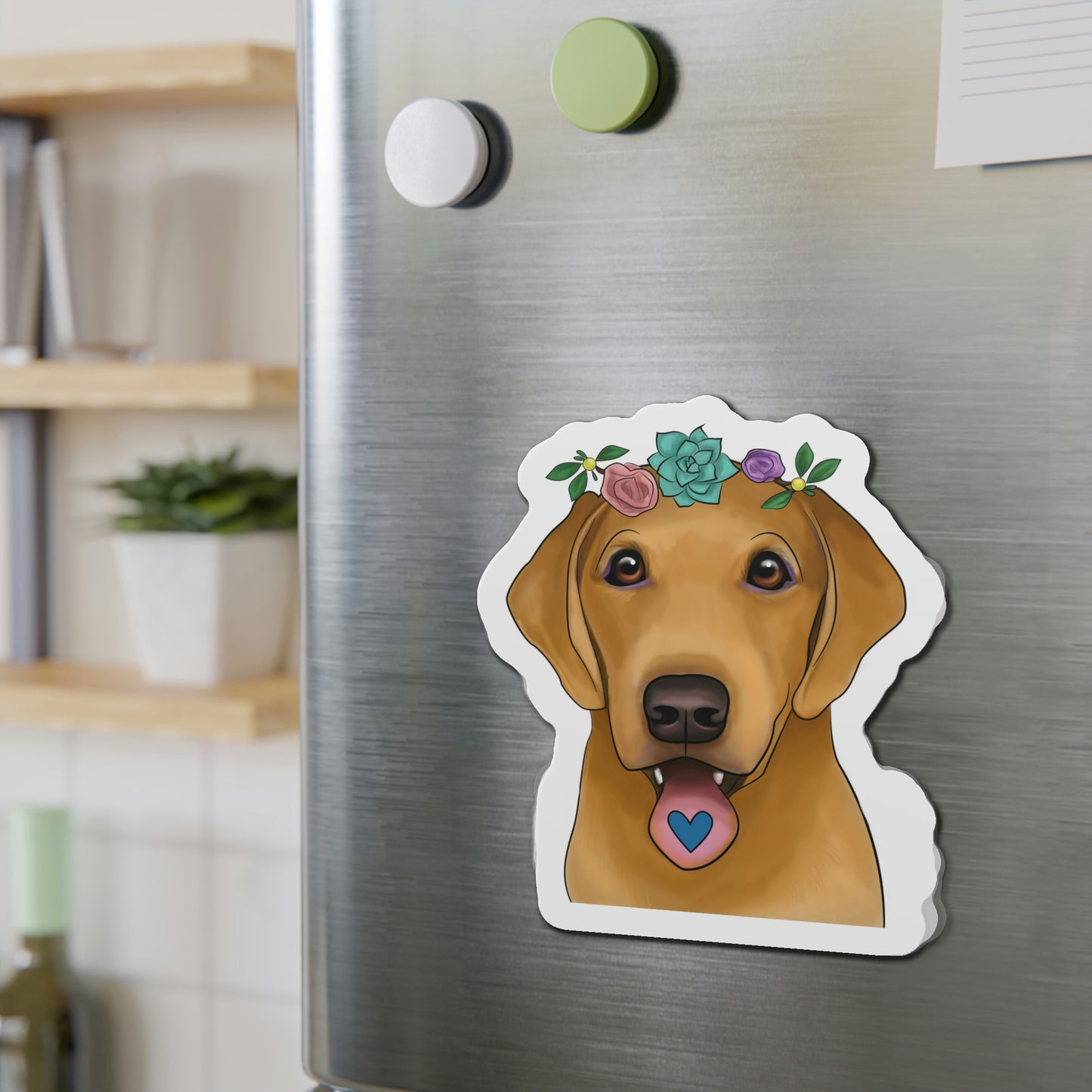 Flower Crown Pup Magnet