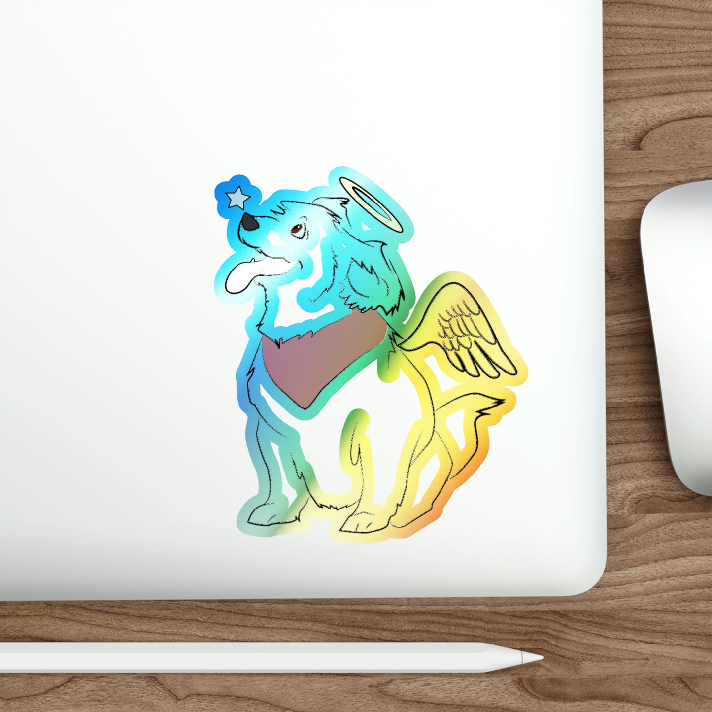 Angel Pup Holo Sticker