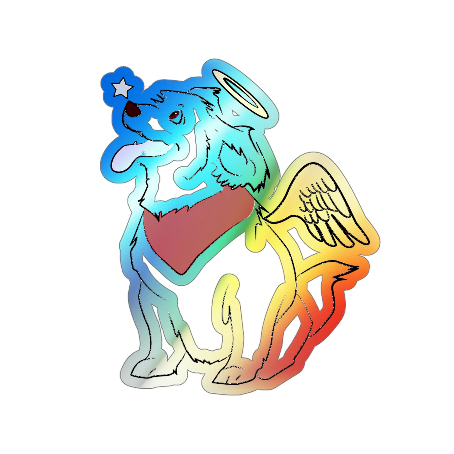 Angel Pup Holo Sticker