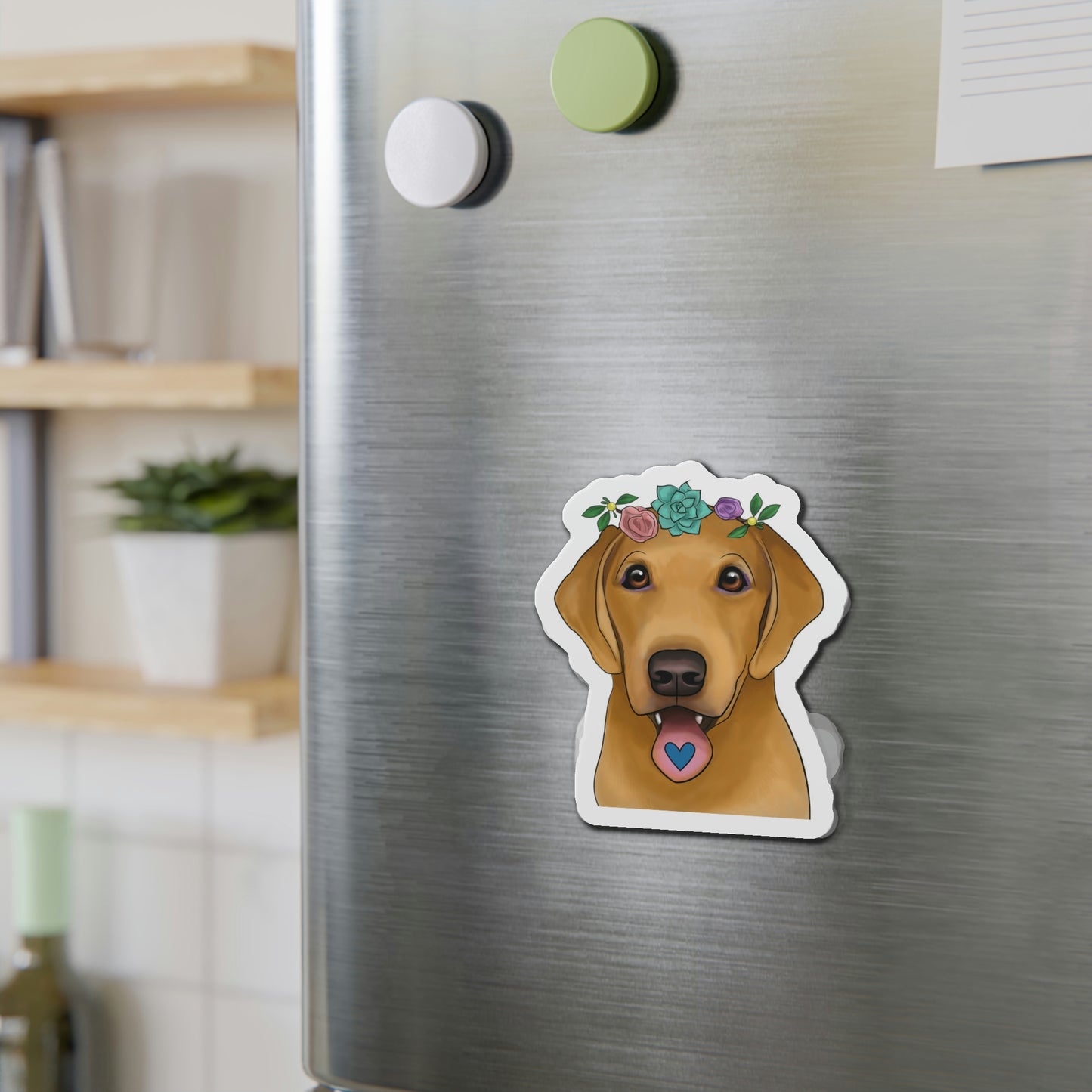 Flower Crown Pup Magnet