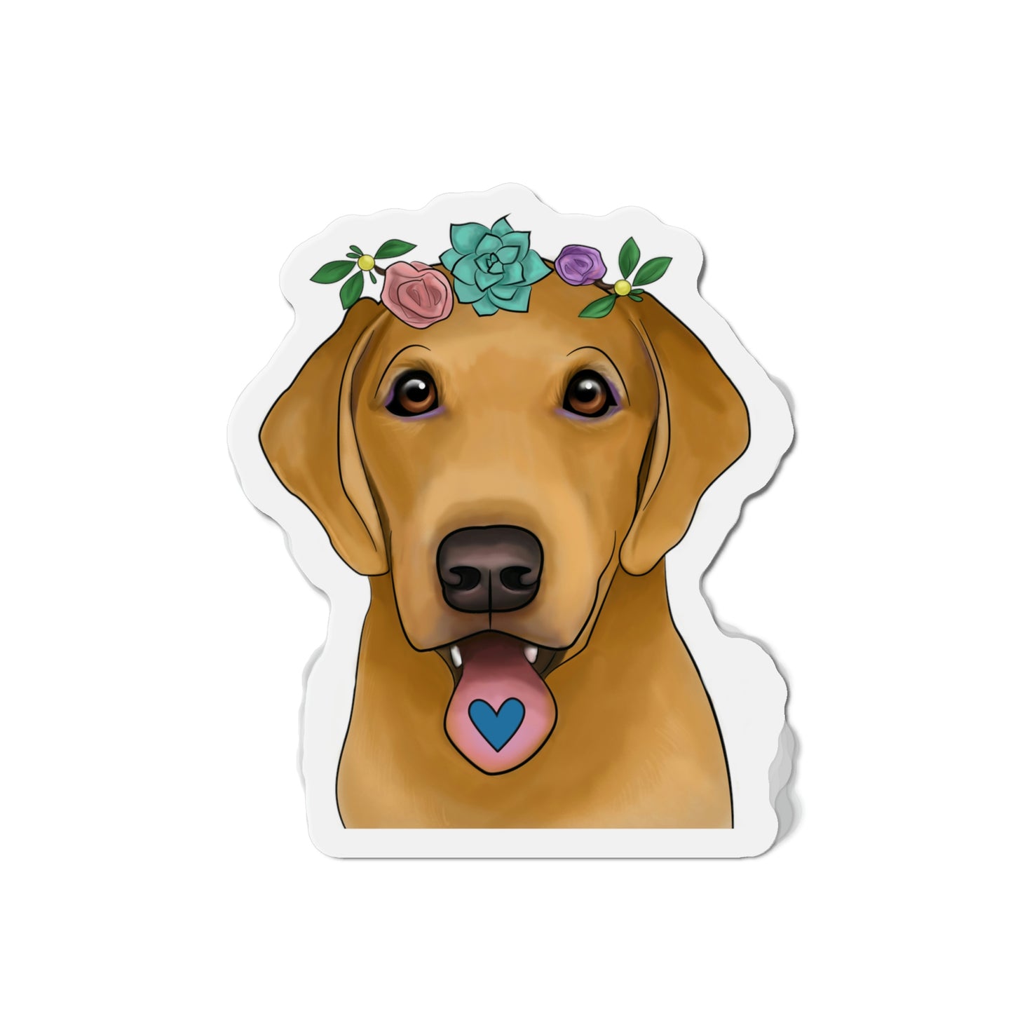 Flower Crown Pup Magnet