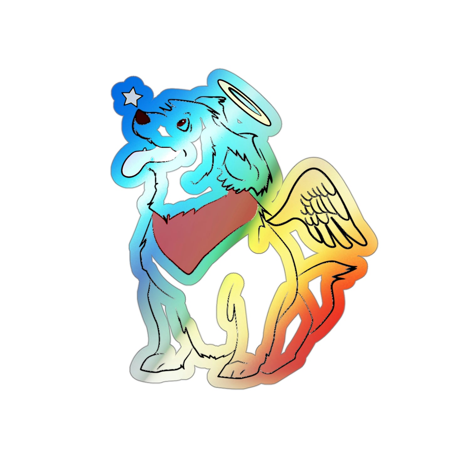 Angel Pup Holo Sticker