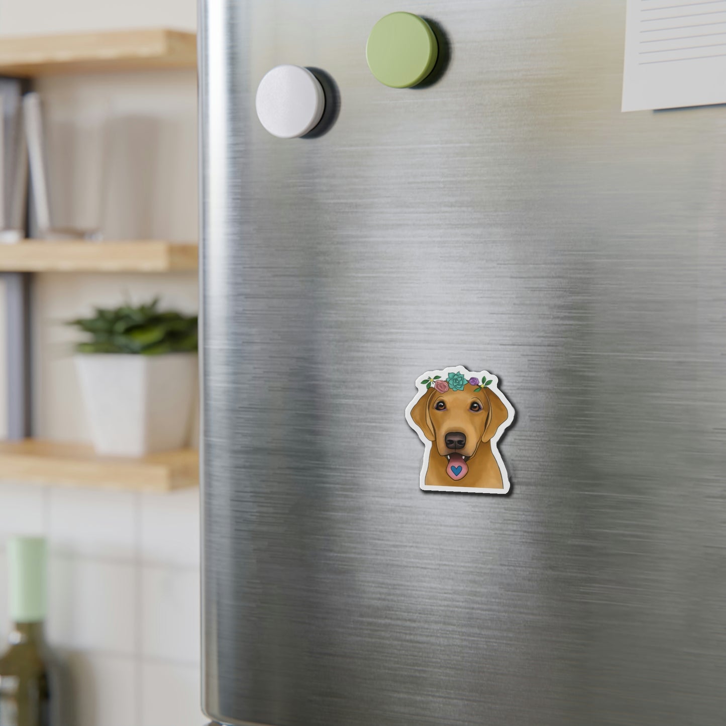 Flower Crown Pup Magnet