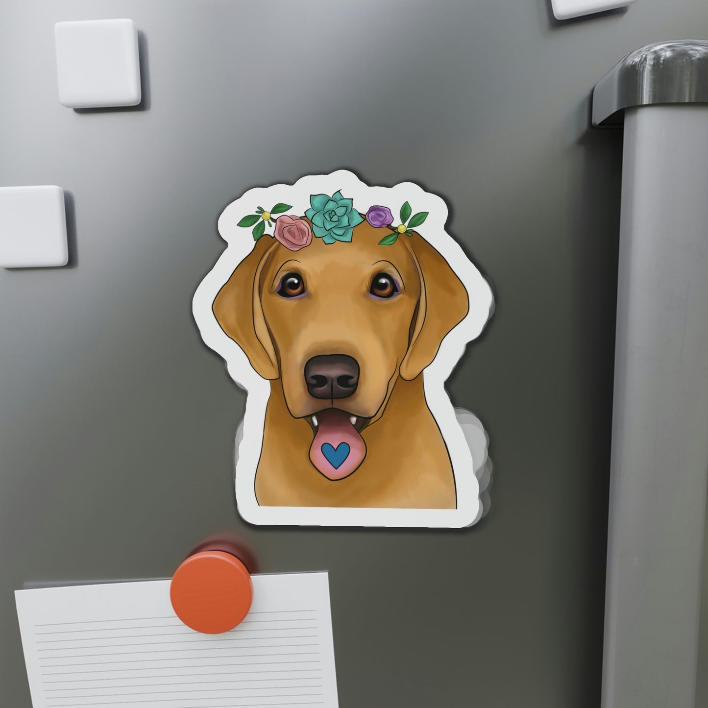Flower Crown Pup Magnet