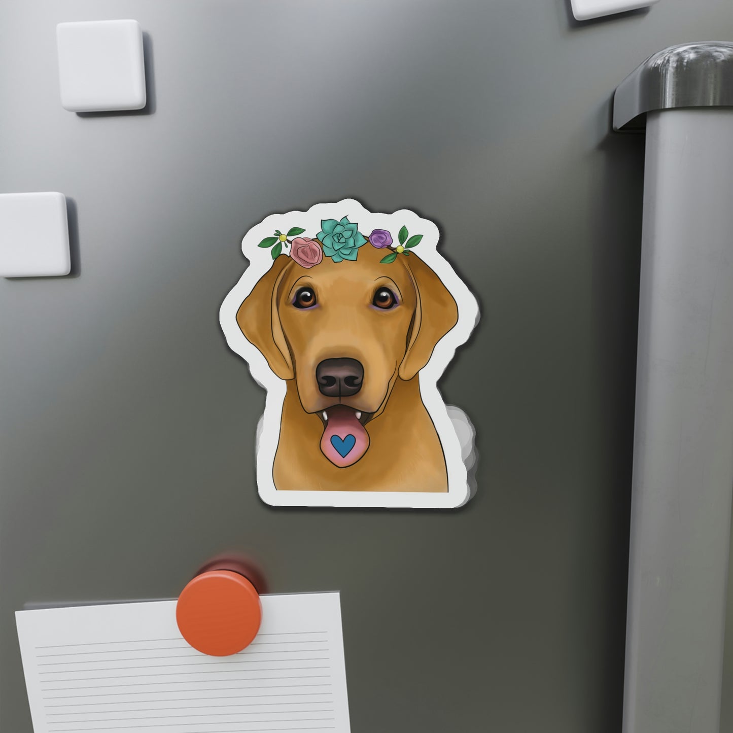 Flower Crown Pup Magnet