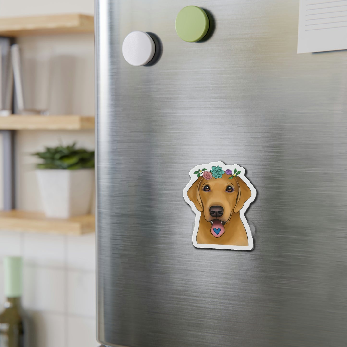 Flower Crown Pup Magnet