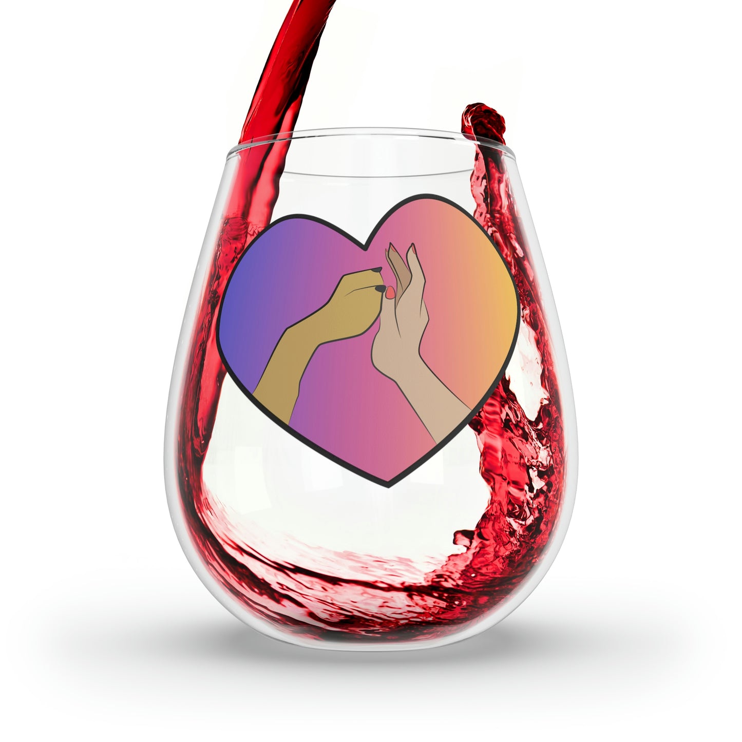 Rescue Gal Wine Glass