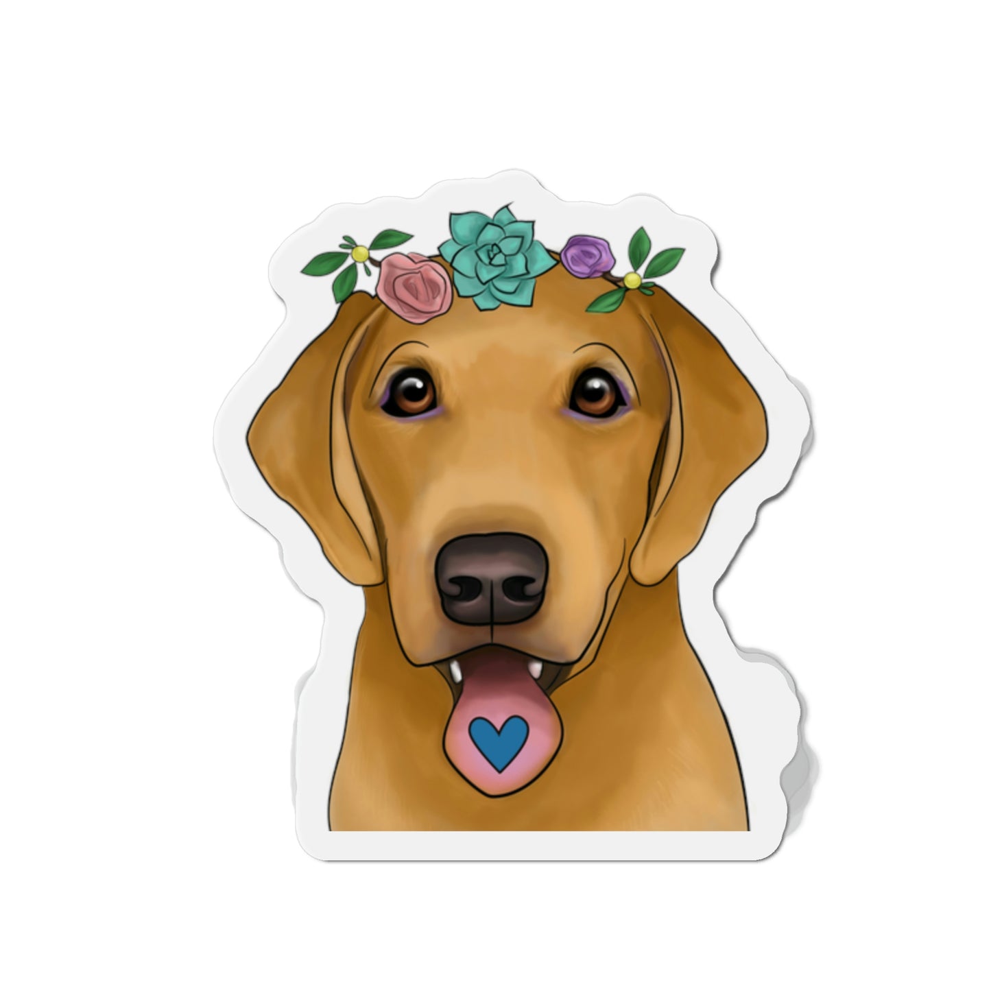 Flower Crown Pup Magnet