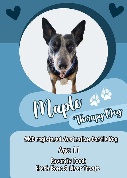 Therapy Dog Trading Card Design