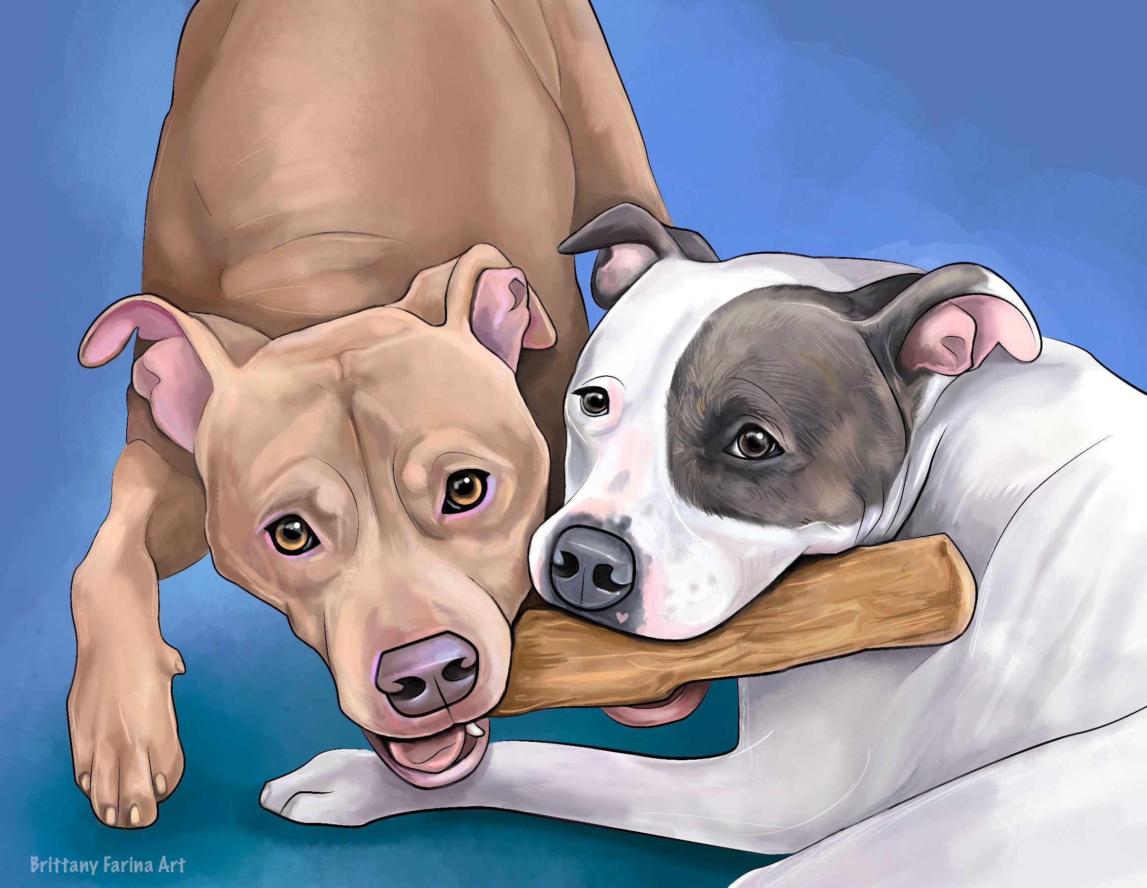 Pet Portrait DIGITAL FILE – Brittany Farina Art