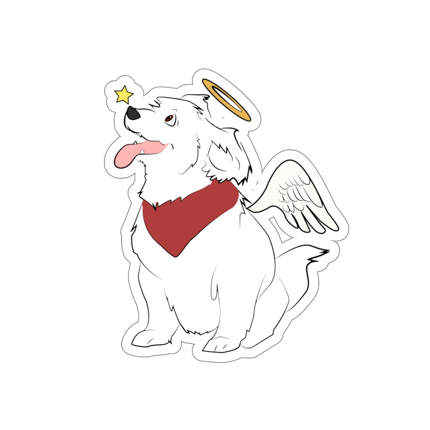 Angel Pup Sticker