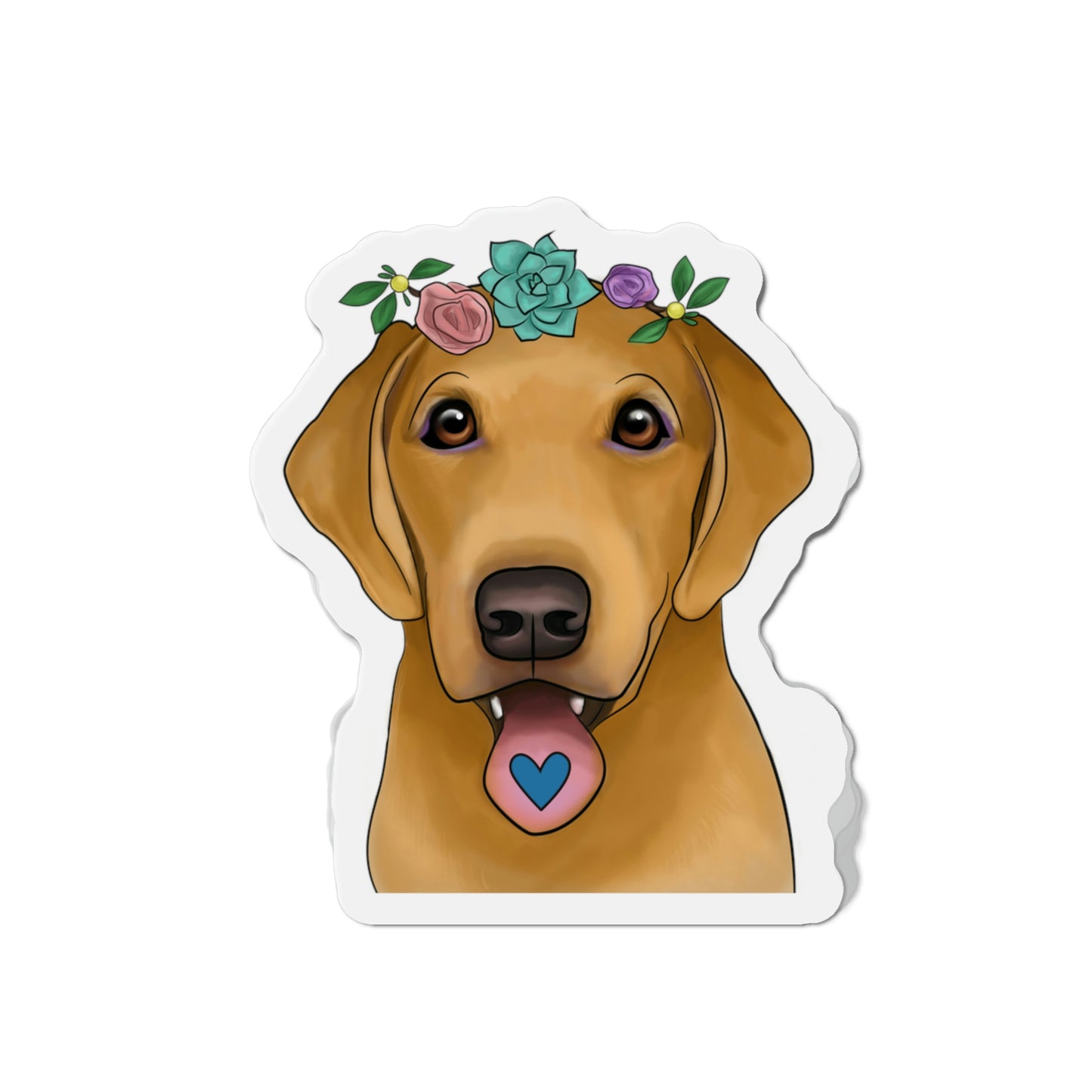 Flower Crown Pup Magnet