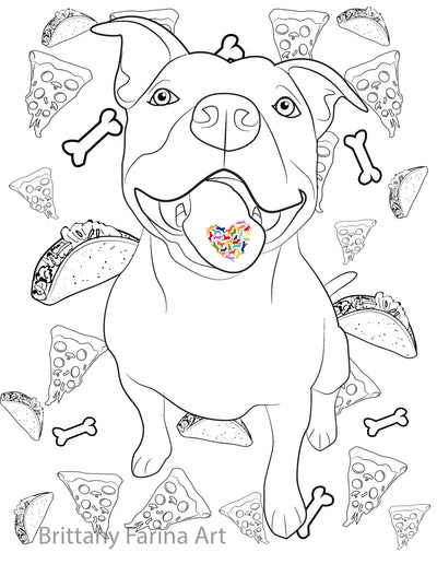 Big Hearts for Big Dogs Coloring Book