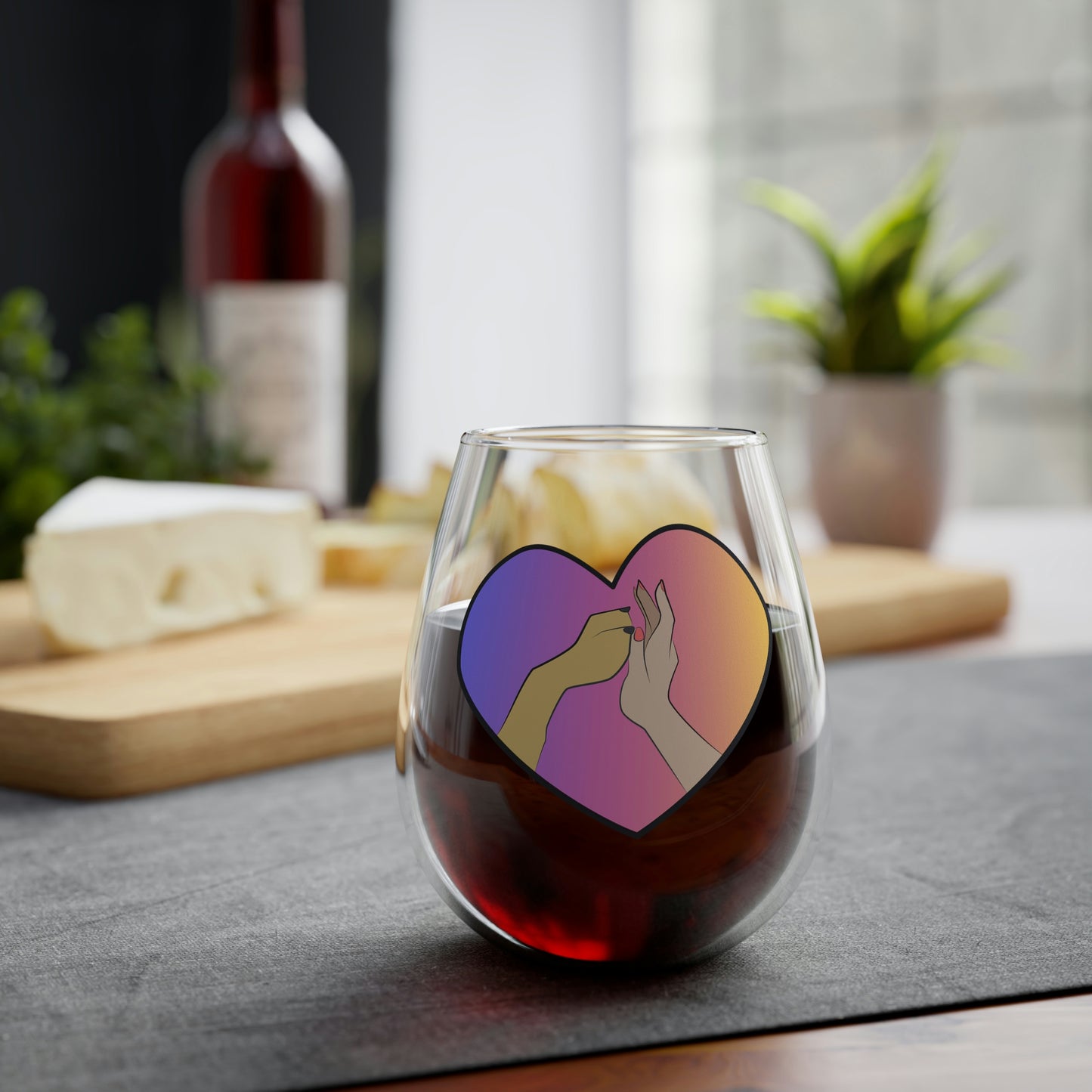 Rescue Gal Wine Glass