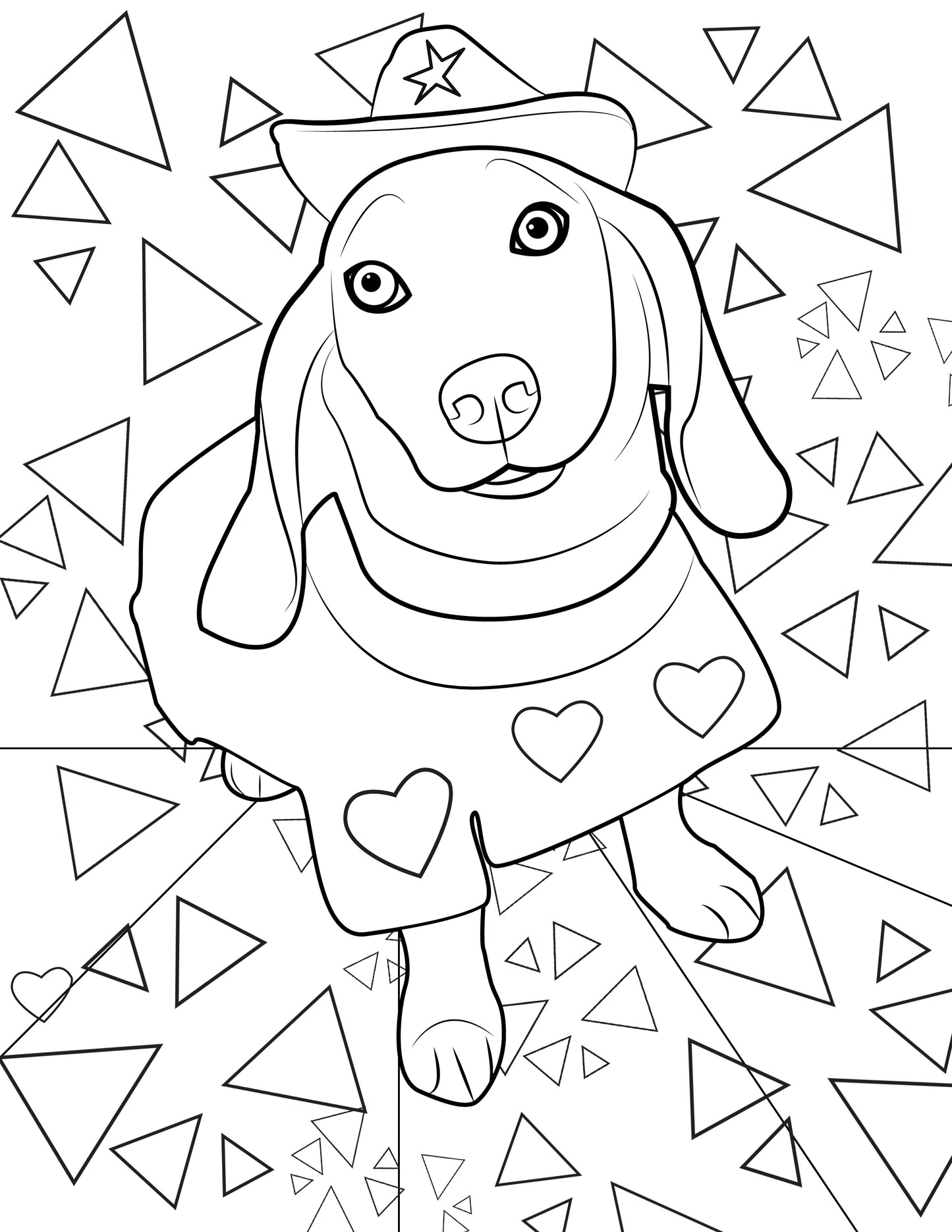 Tired Dog Coloring Book